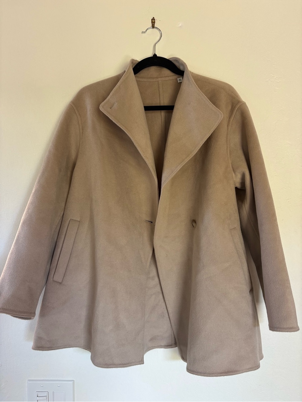 Uniqlo Soft Beige Pea Coat